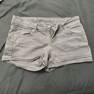 C’est Toi gray jean shorts